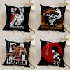 H-Hanma B-Baki Pillow Case Home Dorm Chair Back Short Plush Double-Sided Printing Office Nap Time Cushion Cover