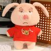 Stuffed Plush Pig Animal With Removable Clothes Bendable Ears Soft Gift Toy