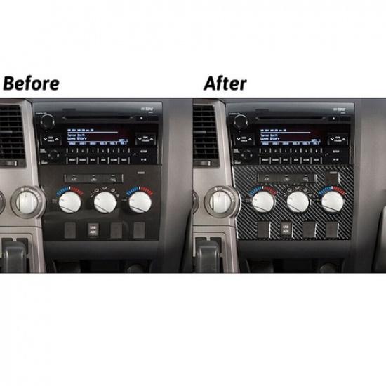 1pcs For Tundra 2007-13 Carbon Fiber Climate Console Interior Trim Type B