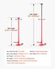 Underhoist Support Stand, 3/4 Ton Capacity Under Hoist Jack Stand with Two Wheels, Lifting from 1320 To 2032 Mm, Bearing Mounted Spin Handle, Foot