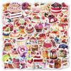 100Pcs Cute Cartoon Food Stickers for Luggage Laptop Skateboard Book Notebook DIY Crafts Fashion Vinyl Decals
