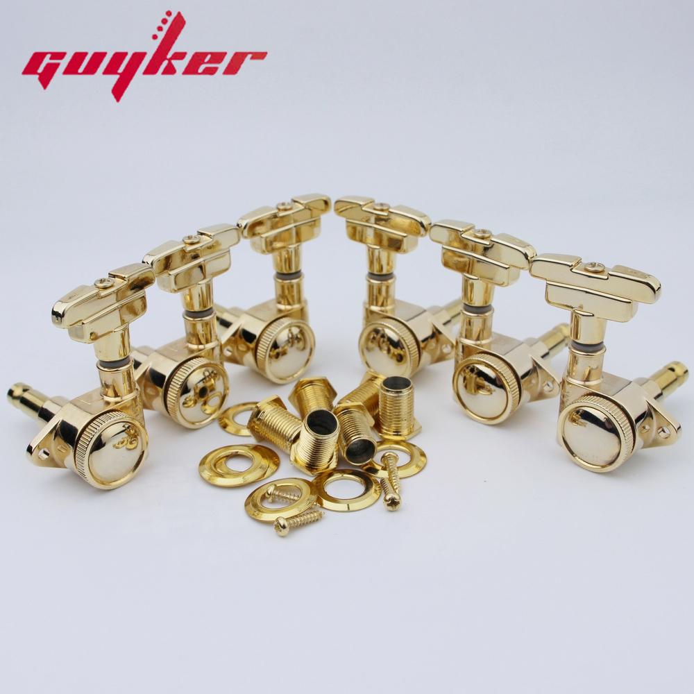 Guyker 3R3L Guitar Tuning Pegs Lock String Tuner Machine Heads Art Deco Rotomatic Imperial Style Head