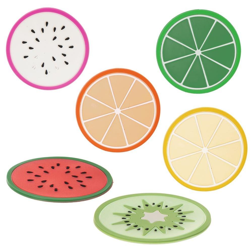 6x Kitchen Coaster Mat for Cups and Glasses Set of Coasters