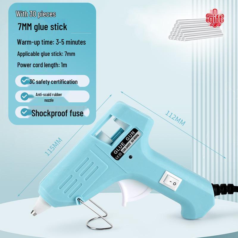 High Viscosity Hot Melt Glue Gun with 7-11mm Sticks for Kids' Crafts and Household Use