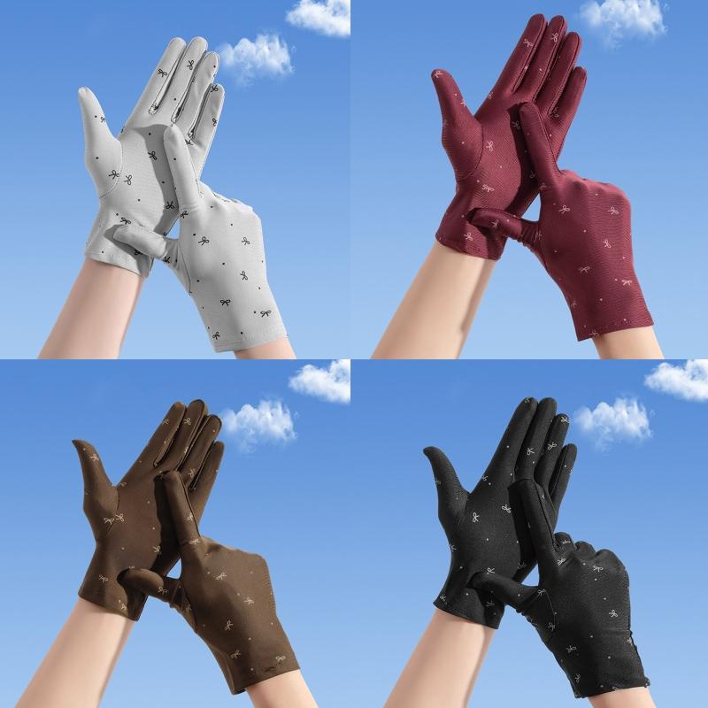Women Driving Riding Mitten Sunscreen Gloves Female Summer Breathable Elastic for Sun for Protection Glove Fro Lady Girl