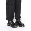 Men and Women Vintage Rock Couple Shoes New Dark Punk Leather Retro Boots Metal Niche Design Unisex Single Platform Shoes