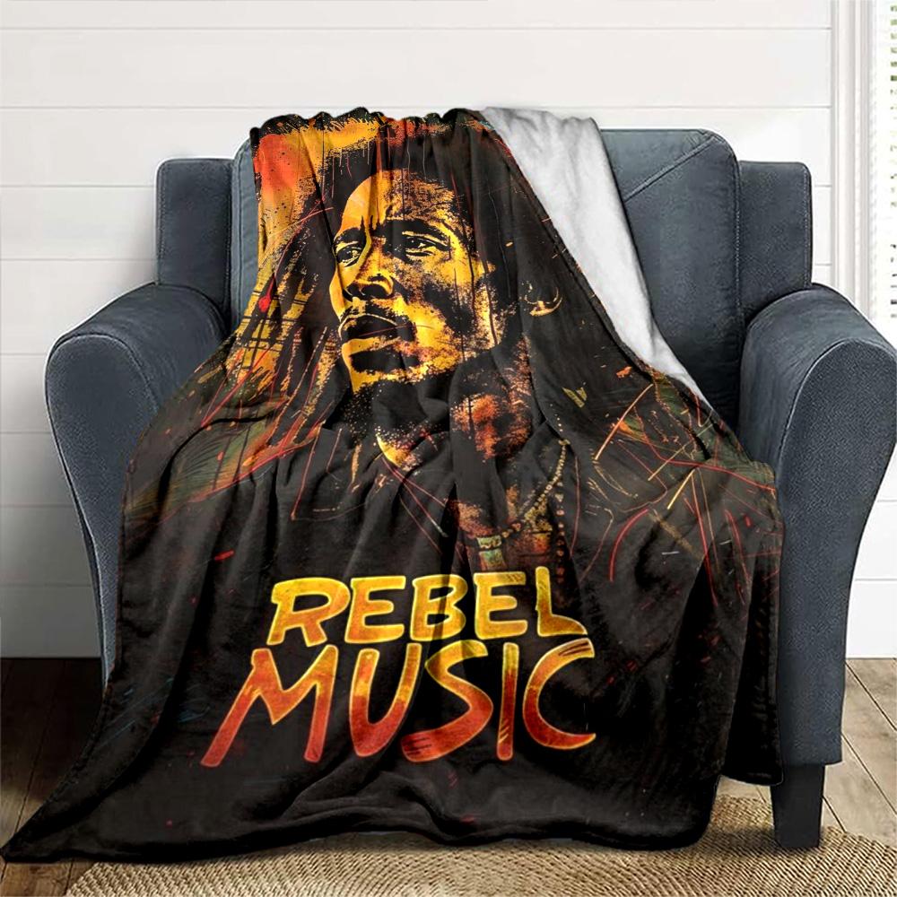 Bob Marley Blanket Comfortable Great for Picnics Office Chair Bedding for All Seasons Digital Print Perfect Gift for Relatives and Friends