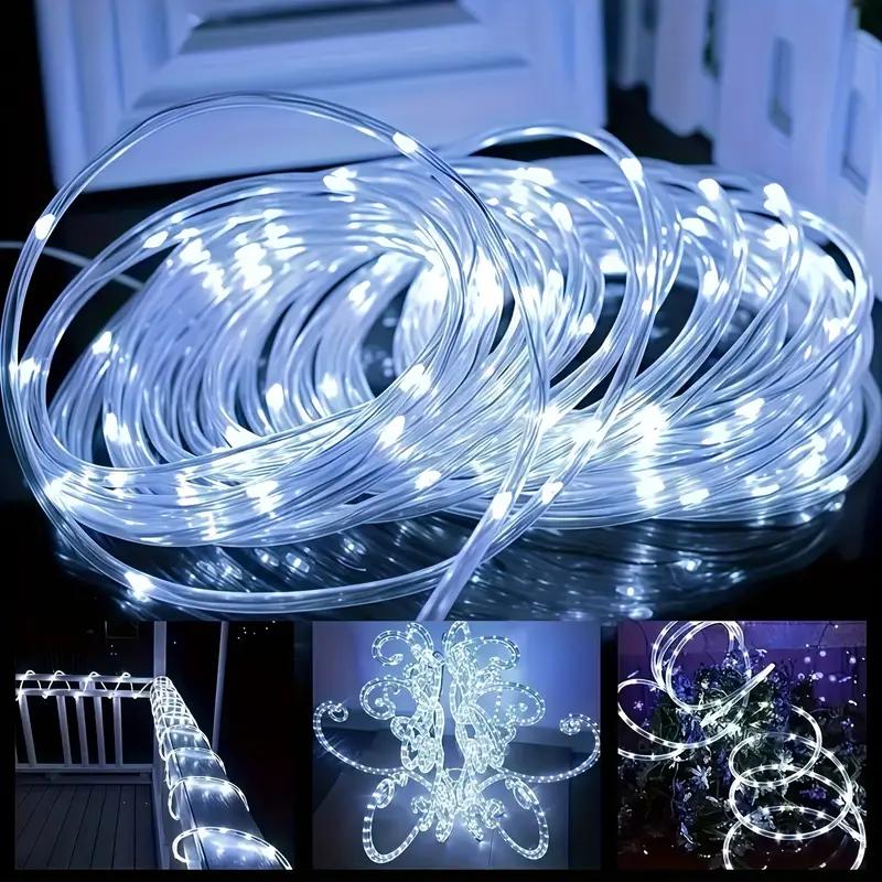 Solar Rope Lights Outdoor Waterproof Solar String Lights LED Tube Lights for Trees Garden Patio and Party Holiday Decorations