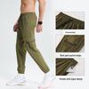 Men's Summer Quick-Dry Elastic Sports Pants, Loose Fit, Four-Way Stretch, Cuffed Ankle, Casual Fitness Wear