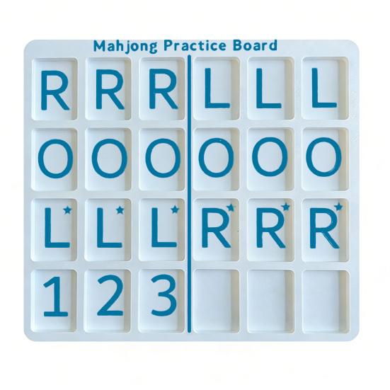 Mahjong Practice Board 3D Printed Mahjong Solo Training Tool American Mahjong Strategy синий