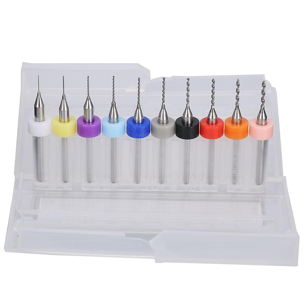 

10pcs 0.3 1.2mm Mini Tungsten Steel Drill Bits Kit for PCB Circuit Board