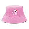LOVE" Panama Flag Print Bucket Hat , Patriotic Men's Hat Reversible Fashion Beach Fishing Cap