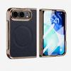 For IPhone Ultra Fold 5G Case Luxury PU Leather Skin Magnetic MagSafe Protective Back Cover Case