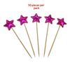 50Pcs Mini Heart Star Cupcake Topper Happy Birthday Cake Flag Decorating Baby Shower Birthday Party Cake Toppers Wedding Supply