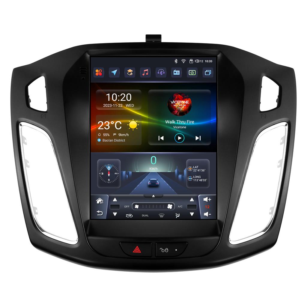 OSSURET Για Ford Focus MK3 2012-2018 Στυλ Tesla Carplay Android Αυτοκίνητο Ραδιόφωνο Πολυμέσα Αναπαραγωγέας Βίντεο Πλοήγηση GPS Αυτοκίνητο Στερεοφωνικό Έξυπνη Οθόνη