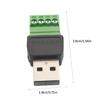 USB 2.0 A Male Screw Terminals Adapter Converter Solderless Design For Data Extension And DIY Applications for Installers