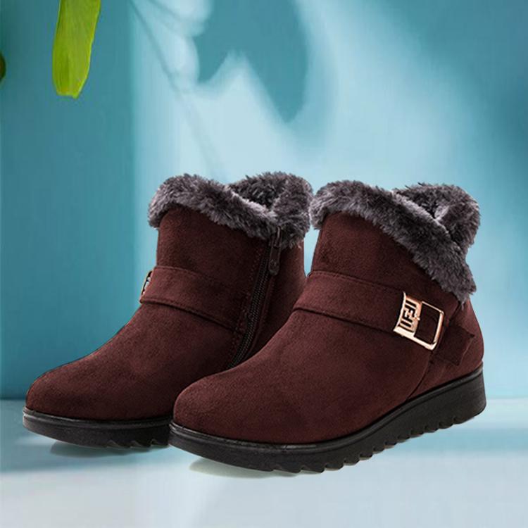 Buy Women's Winter Warm Ankle Boots Casual Flat Cotton Shoes Anti Slip ...