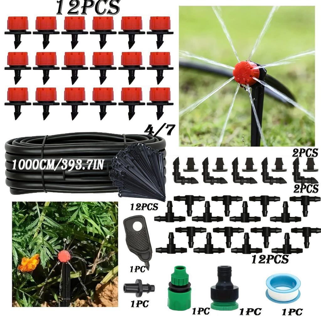 DIY Automatic Drip Irrigation Kit with Adjustable Micro Sprinkler System for Horticulture