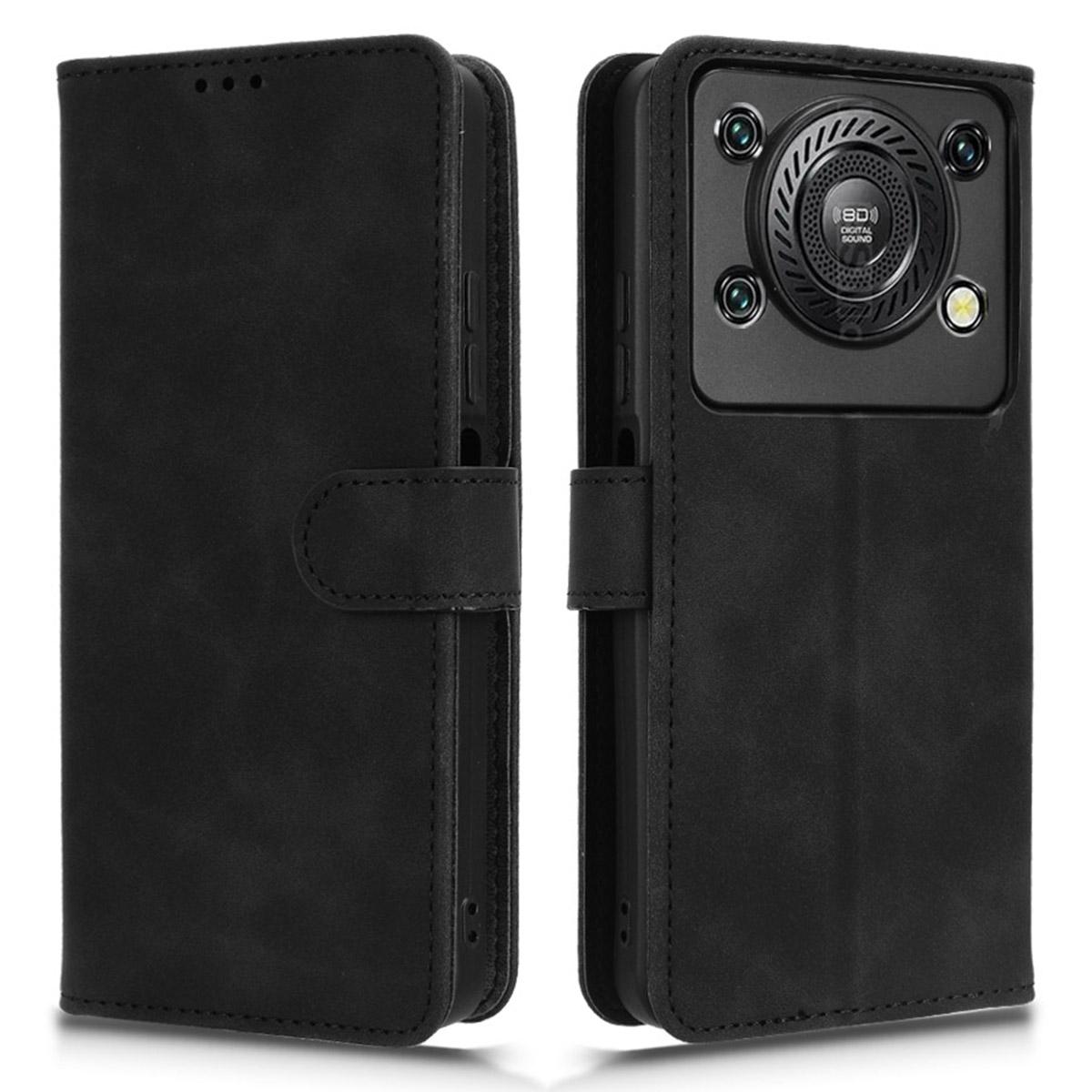 

Для Oukitel C60 Pro/C60 Шкіряний чохол з відчуттям шкіри Протиударний Чохол-гаманець з відкидною кришкою для телефону C