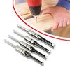 1-4pcs HSS Square Hole Drill Woodworking Drill Tools Auger Mortising Chisel Drill Set DIY Furniture Square Woodworking Drill