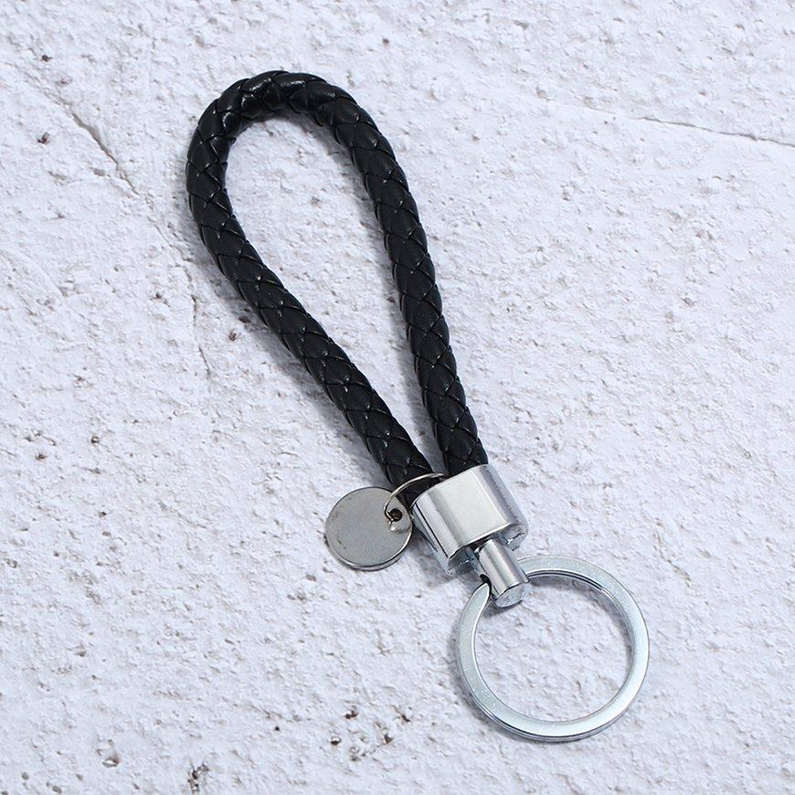 Buy [DSC] Creative Handmade Knitted Leather Cord Key Buckle Key Chain
