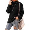 Women S Plus Size High Neck Long Sleeve Loose Knit Pullover Sweater