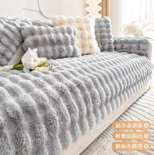 

Белая волна плюшевое диванное полотенце L-образная подушка для дивана сиденье дивана зимний нескользящий чехол на диван для гостиной Housse украшение мат 70x70 1cps