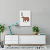 Art Panel Painting Decoration igsticker 420mm x 297mm A3 Photo Wall Hanging Wooden Frame Interior Stylish 019933 Animal Alphabet B bear