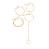 Ingemark 4Pcs/Set Vintage Connect Finger Chain Bracelets for Women on Hand Goth Gold Color Snake Chain Bangles Wedding Jewelry