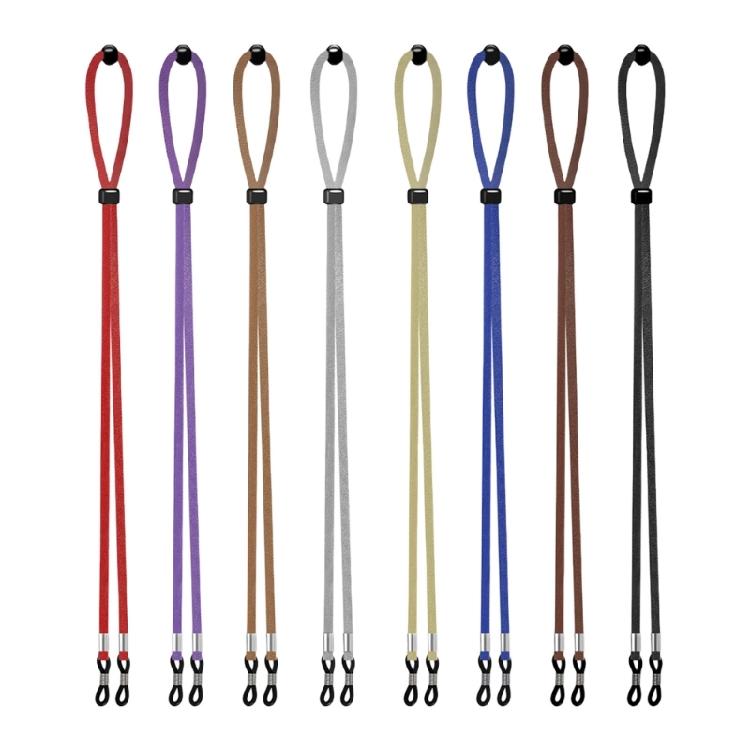 8PCS Sueded Eyeglasses Chain Adjustable Spectacle Holder Strap For Men Women Reading Glasses Accessories