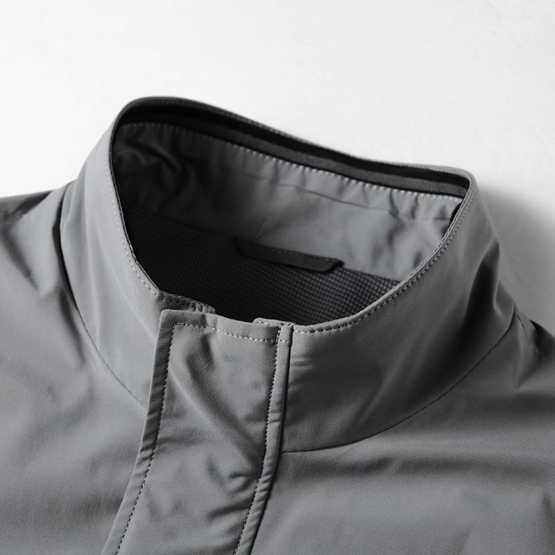 Men's Jacket Spring and Autumn Stand-up Collar Zipper Version Top Middle-aged and Young Light Luxury Business Casual Jacket