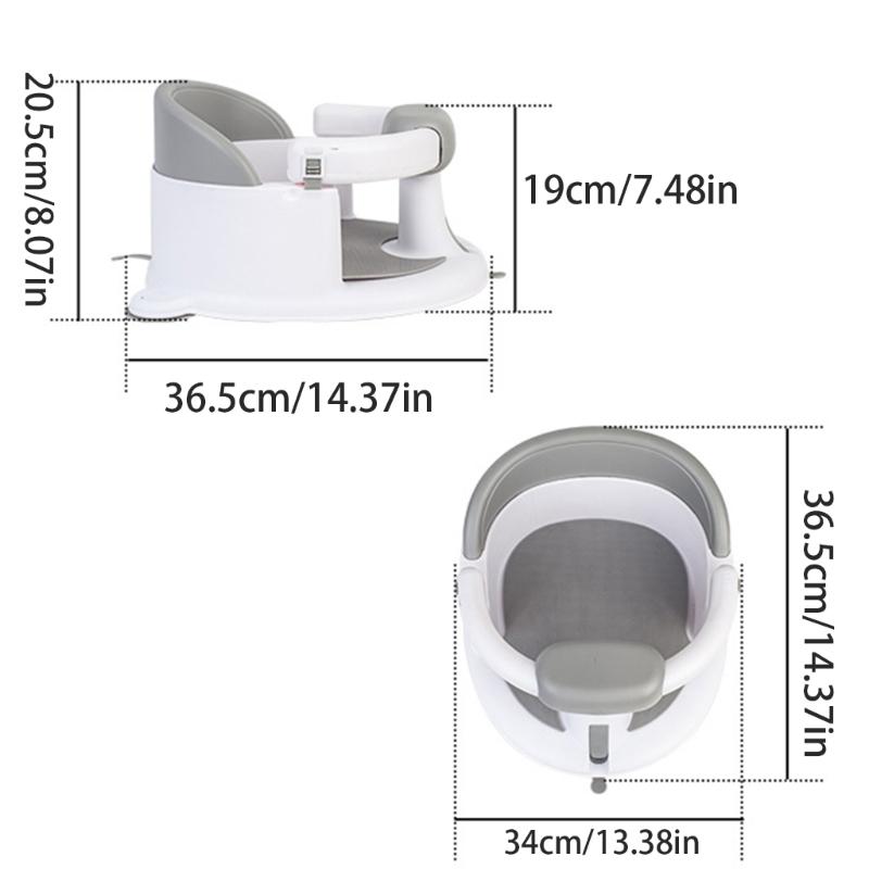 Baby Chair with Strong Suction Cup, Not Easily Flipping Adjustable Armrests Child Assisted Shower Chair Bathroom Stool
