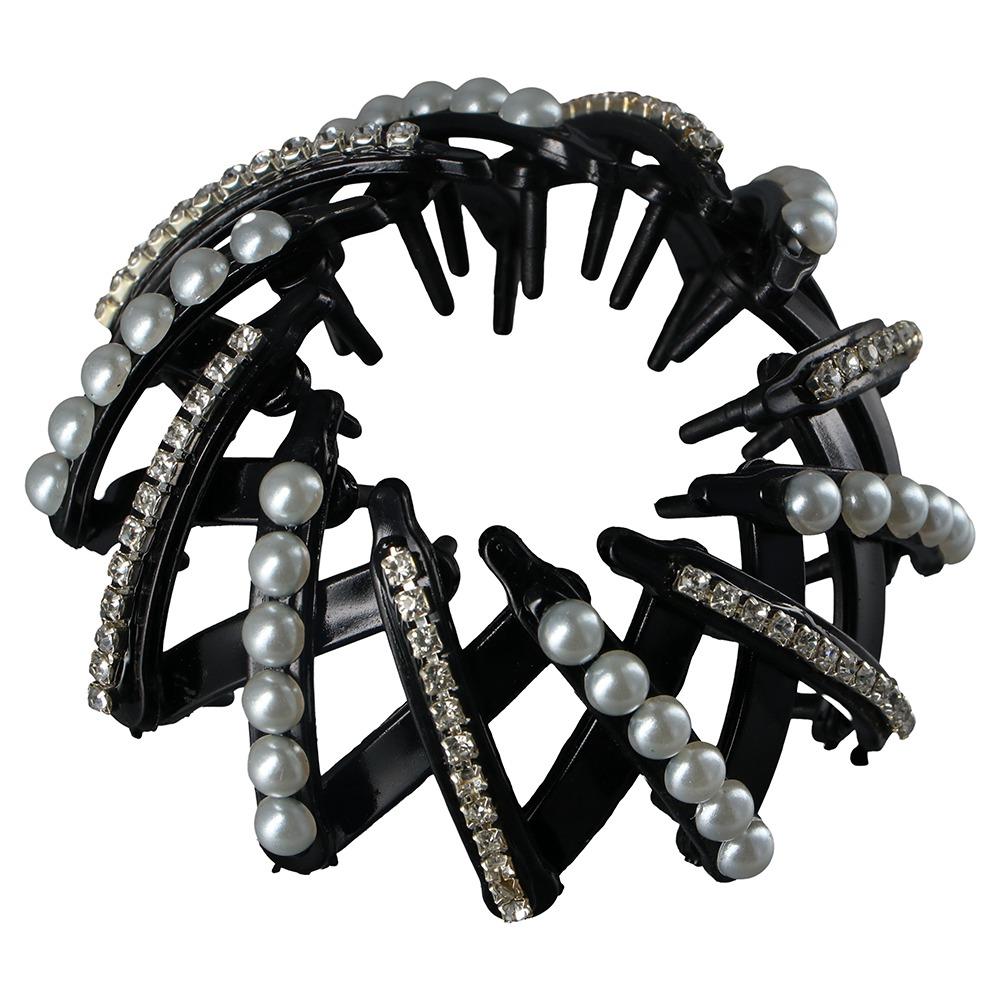 Fashion Design Pearl Hair Ring Bird Nest Bun Maker Korean Style Hair Claw Women Ponytail Buckle