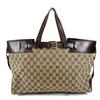 106251 GG Logo Tote Bag Shoulder Bag GGCanvas/Leather Beige/Brown