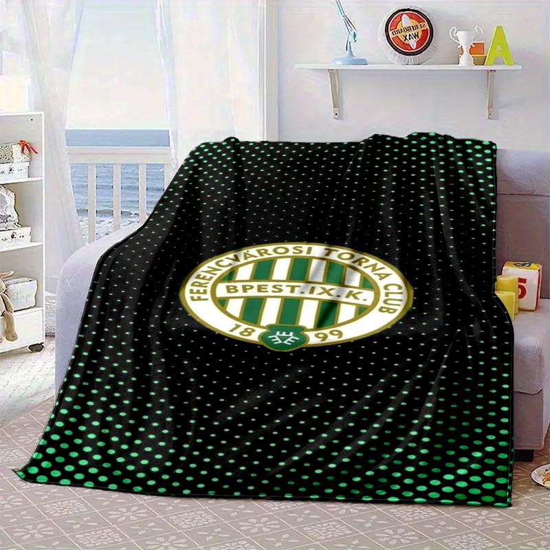 Ferencvárosi TC Calcio Coperta Portatile/Coperta Morbida Coperta da Letto Adatta per Viaggi Campeggio Soggiorni Uffici Divani Regali per Tifosi