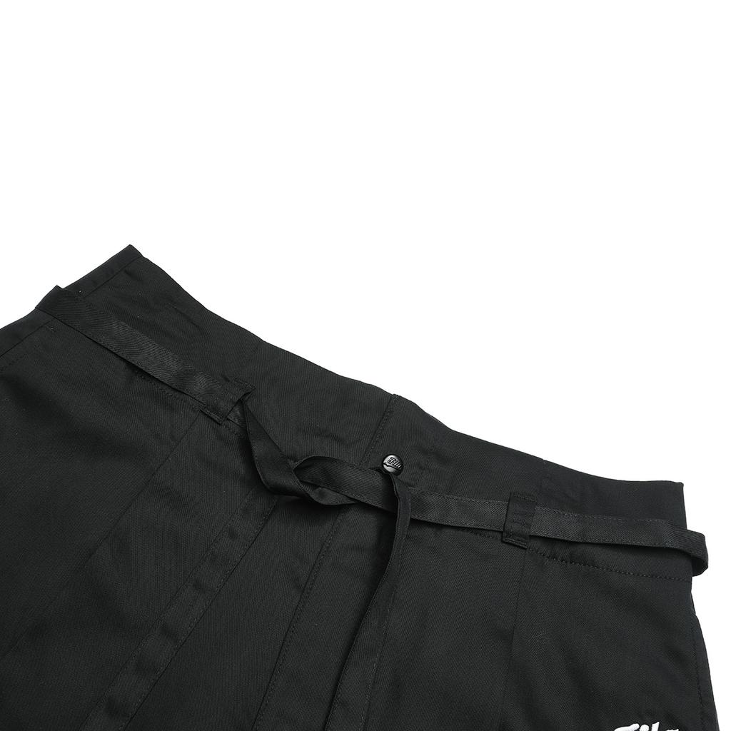 Fila Fusion Baseball Series Solid Color Loose Knit Sports Shorts Women Shorts Deep-Black T11W322805F-BK