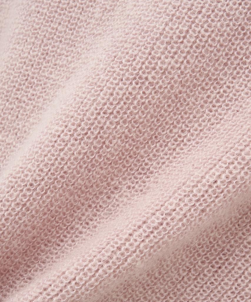 NOIRER Kid Mohair Crop Polo Knit (Dusty Pink)
