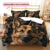 German Shepherd Pattern Bedding Home Decoration Birthday Gift (1 * Duvet Cover + 2 * Pillowcase, Without Core)