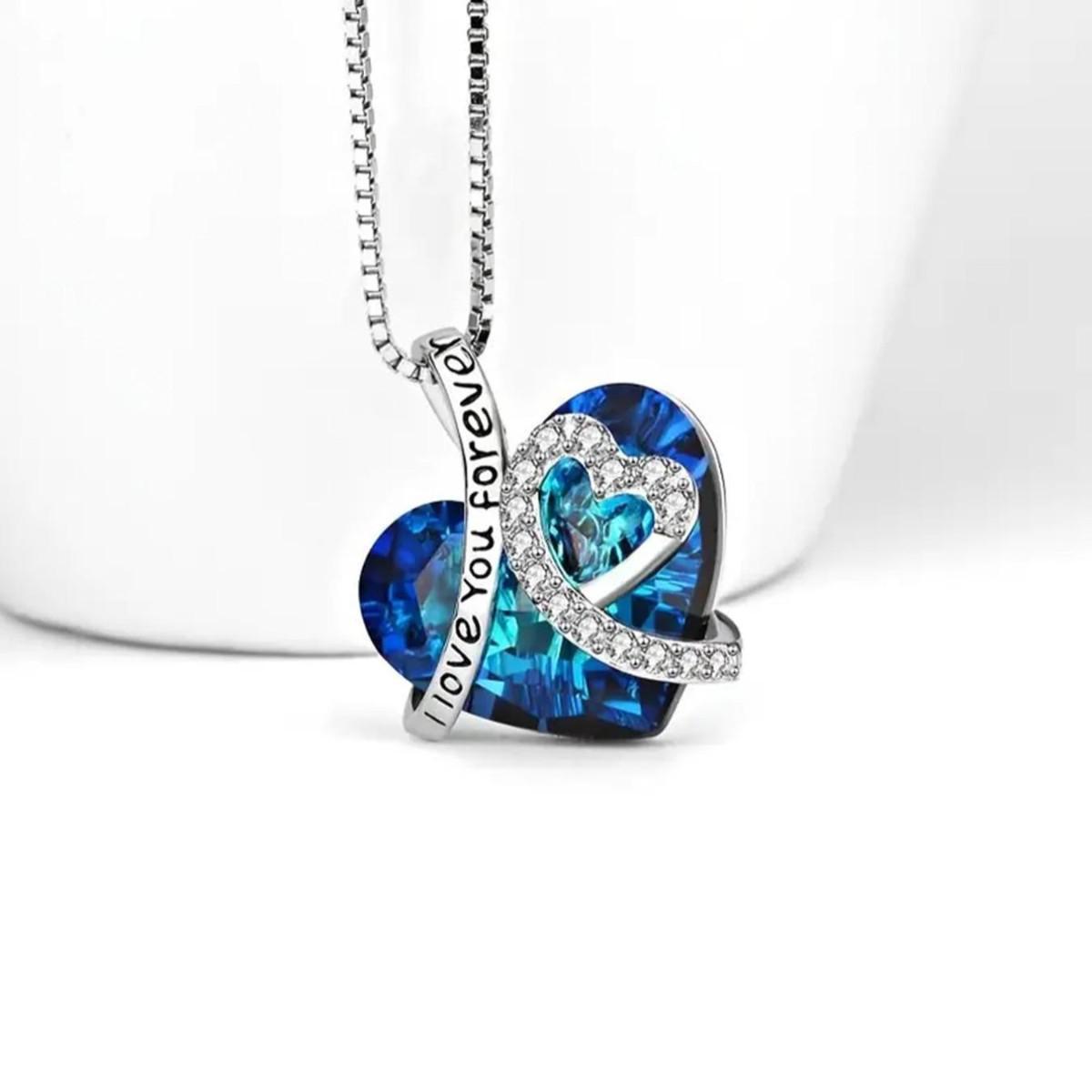 European-American Cross-border Heart Crystal Pendant Necklace