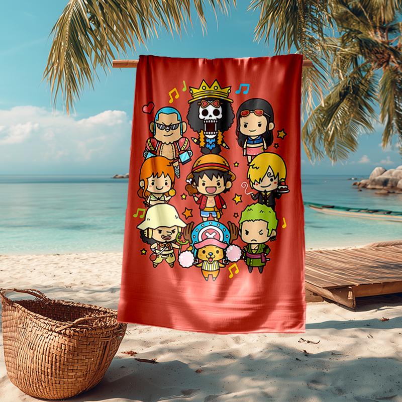 Ultra-Soft Beach Towel with One Piece Theme,Ideal for Pool - Camping, Diving - Perfect Travel Essential, Vibrant Beach Towel.
