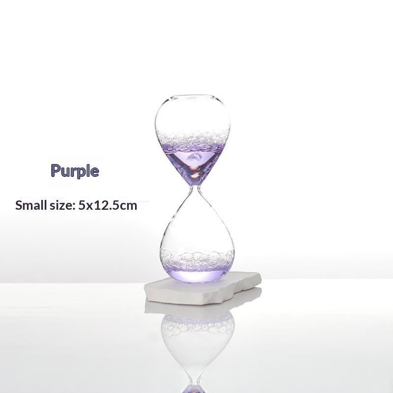 Bubble Singing Crystal Timer Handmade Craft Vintage Desktop Ornament for Living Room Office Desk Decor Unique Gift