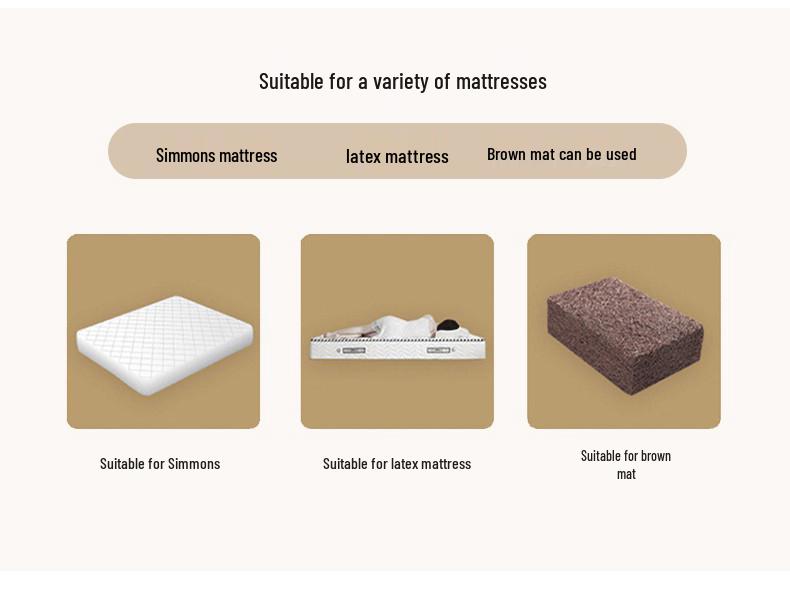 2024 Non-slip Solid Color Single Bed Fitted Sheet Dust Cover - Ins Style