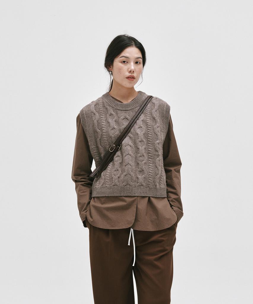 Yuleuteu Cashmere Wool Aran Vest_3Color