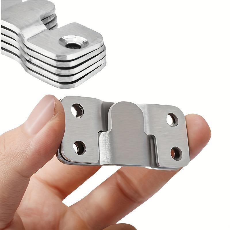 12Pcs Stainless Steel Z-Shaped Bracket Set Heavy-Duty Interlocking Frame Hooks Furniture Connectors Embedded Wall Shelf Accessories Modern Style