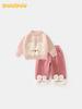 DUUDUU 2025 Korean-Style Toddler Girls' Autumn/Winter Sweater & Sweatpants Set