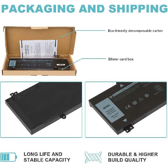 1F22N Laptop Battery for Dell Alienware M15 R1 M17 R1, G5 15 5590 5590-D2783W 5590-D2743B D2842W D2843W D2865B G7 15 7590 7790 D2785B