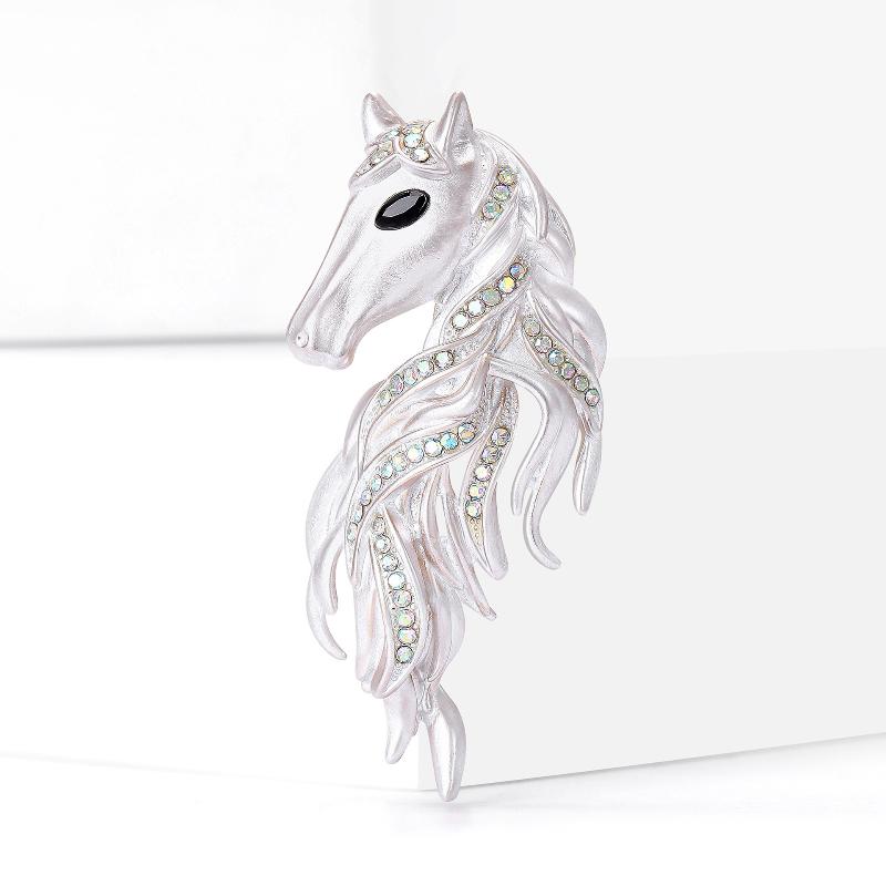 Broches Têtes de Cheval Polyvalentes de Luxe Pour Femmes Épingles Animales Accessoires Amis de Fête Décontractée Bijoux Cadeaux