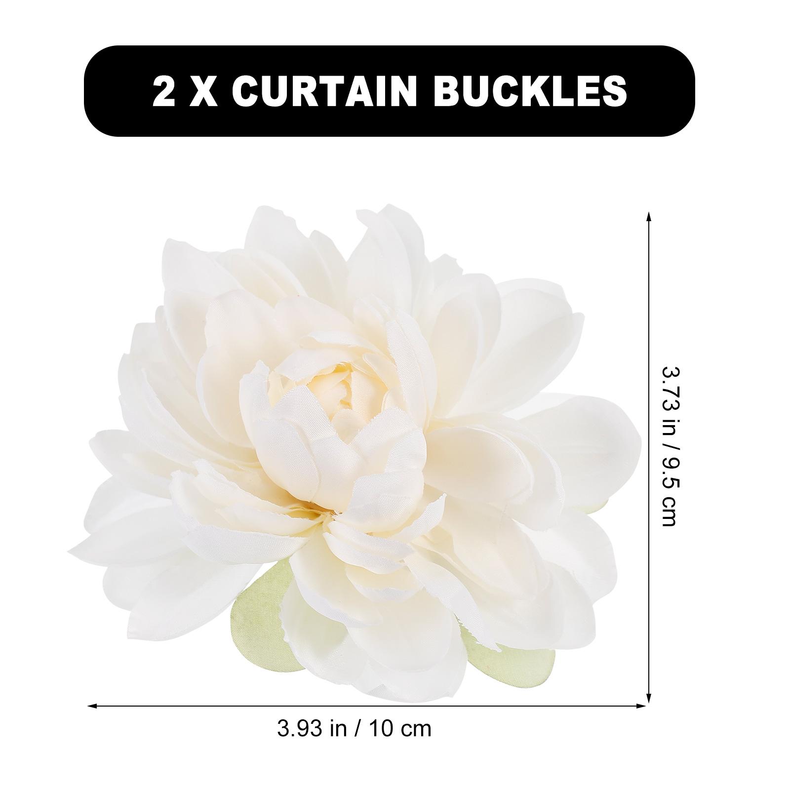 

2Pcs Blue Modern Curtain Tiebacks With Rose Flower Clips For Drapery Decorative Accessories Home Hotel Decoration Buckle Drapery синий