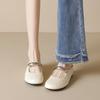 Round head with single shoes Gentle silver inner height increase Baotou half slippers Female summer