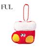 Decorative Plush Accessories Christmas Keychain, Cute Stuffed Santa Wreath Gingerbread Ornaments, Soft Cartoon Keychains for Bags Holiday Bag